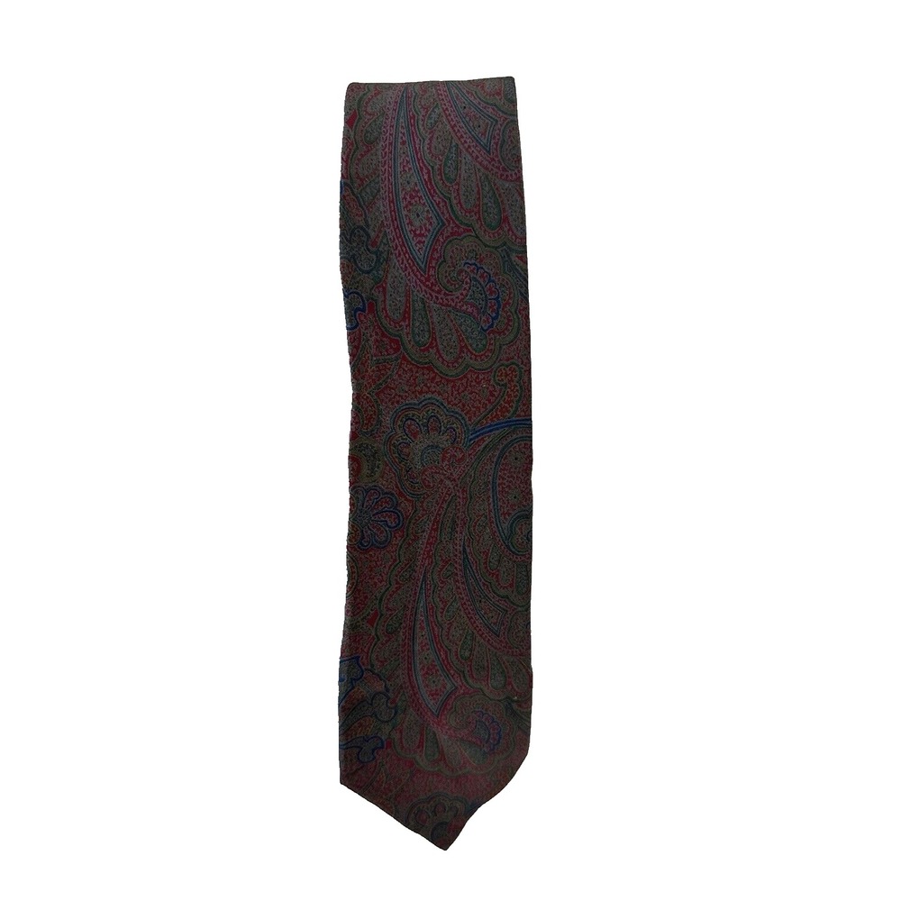 Paul Stuart  Men's Multicolored Silk Paisley Necktie‎ 3w x 56L